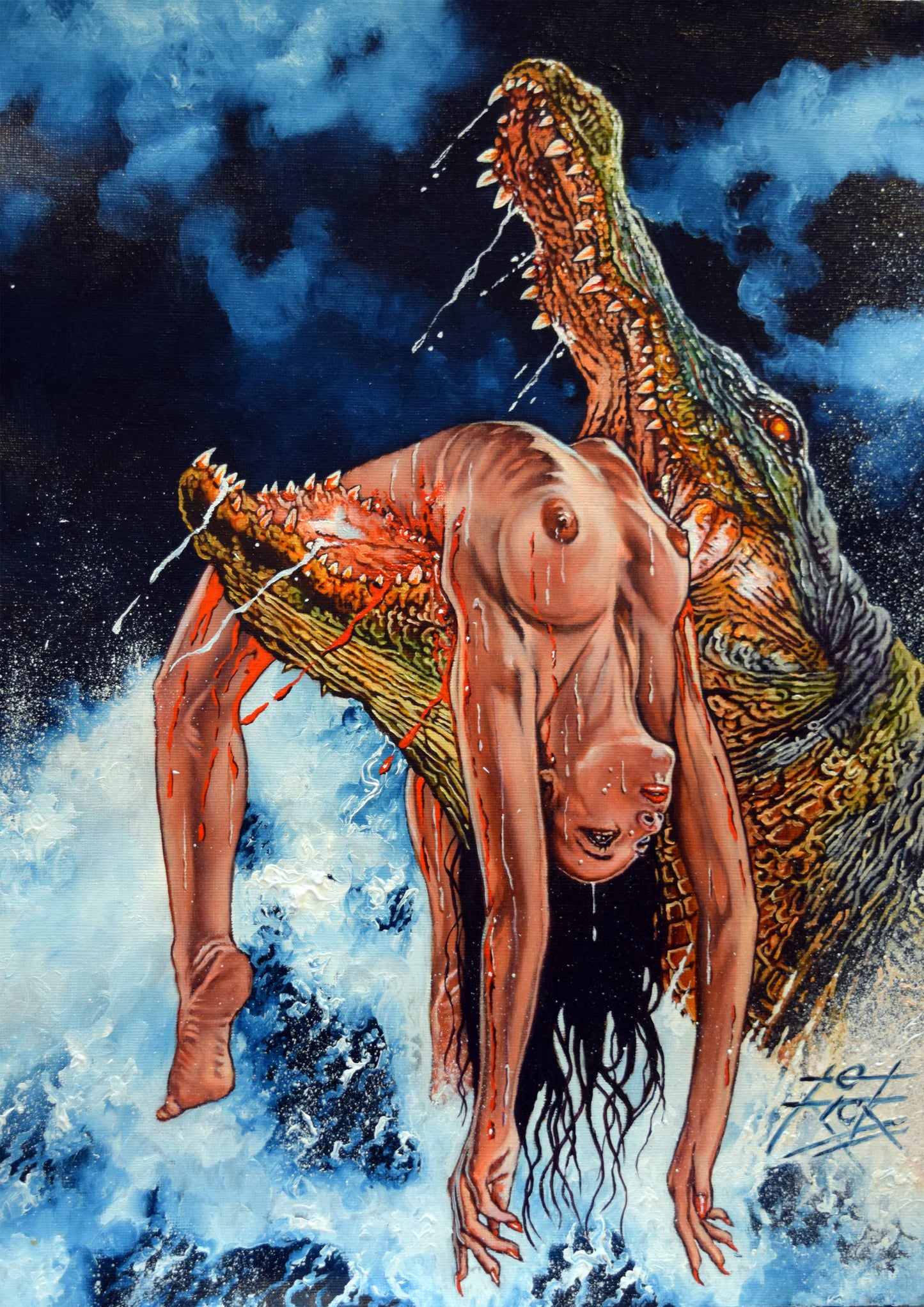 Alligator 2 Original Painting by Rick Melton