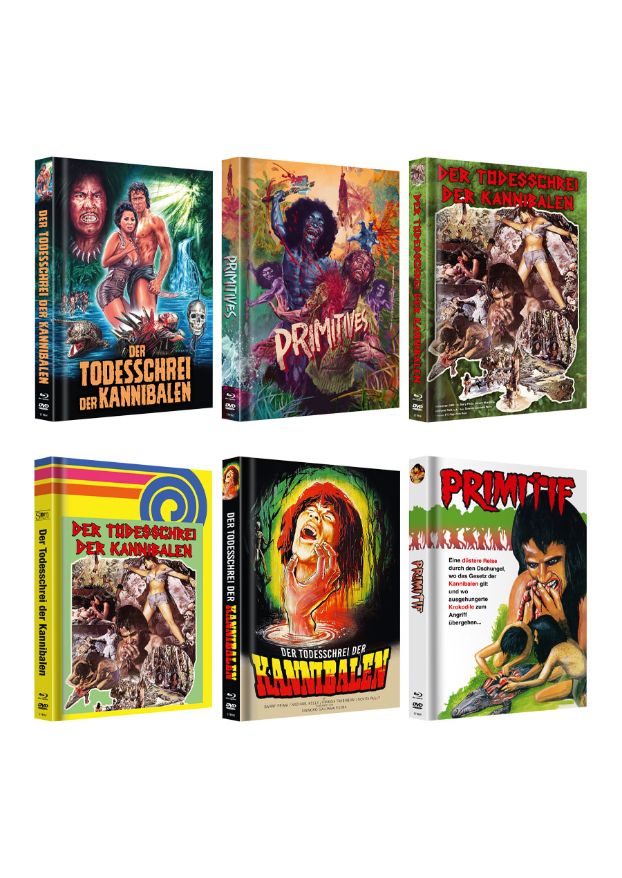 Der Todesschrei der Kannibalen Mediabook Cover A,B,C,D,E,F