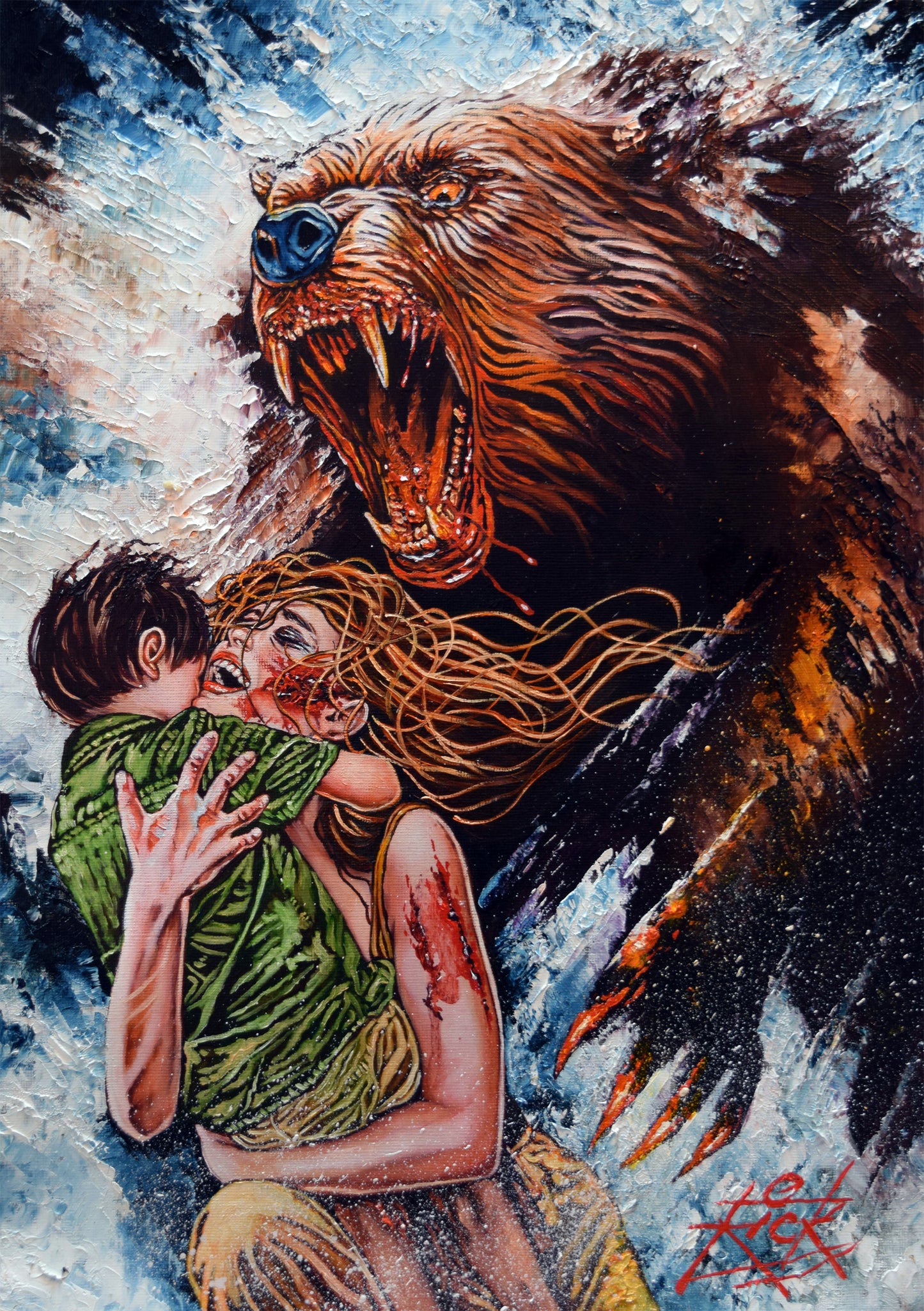 Grizzly 2 Original Painting by Rick Melton
