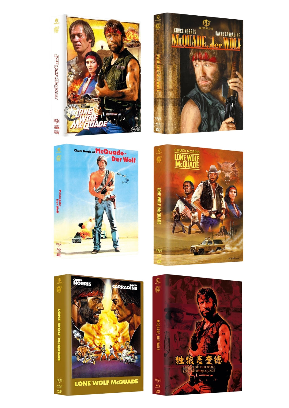 McQuade the Wolf Year of the Dragon Edition Mega Mediabook Cover A,B,C,D,E,F