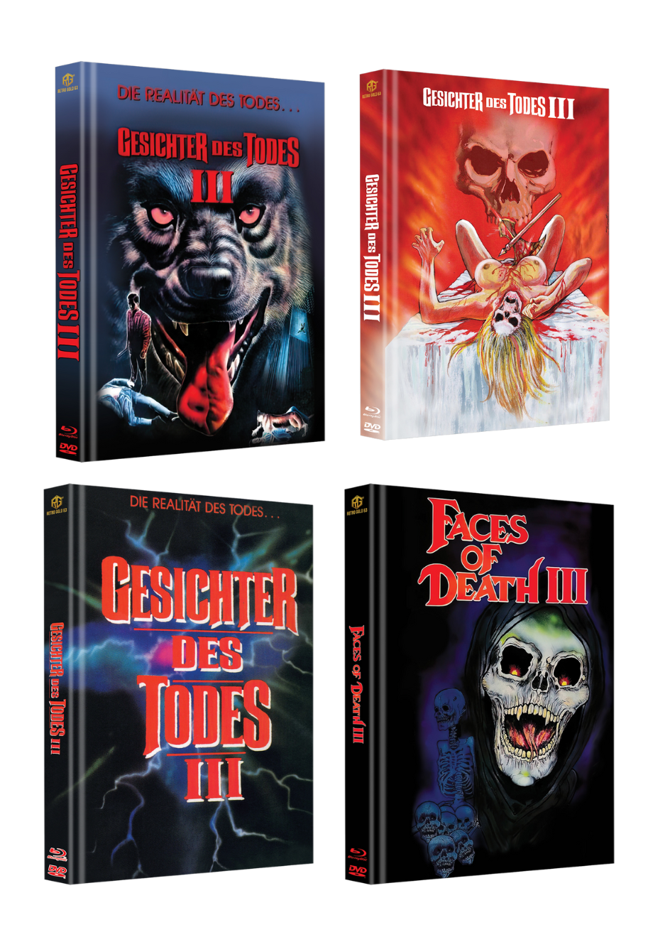 Gesichter des Todes 3 Mediabook Unwattiert Cover A,B,C,D