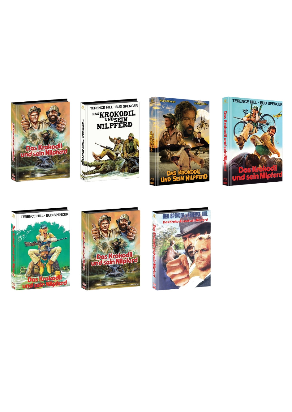 The Crocodile and His Hippopotamus Mediabook Cover A, B, C, D, E, F, G