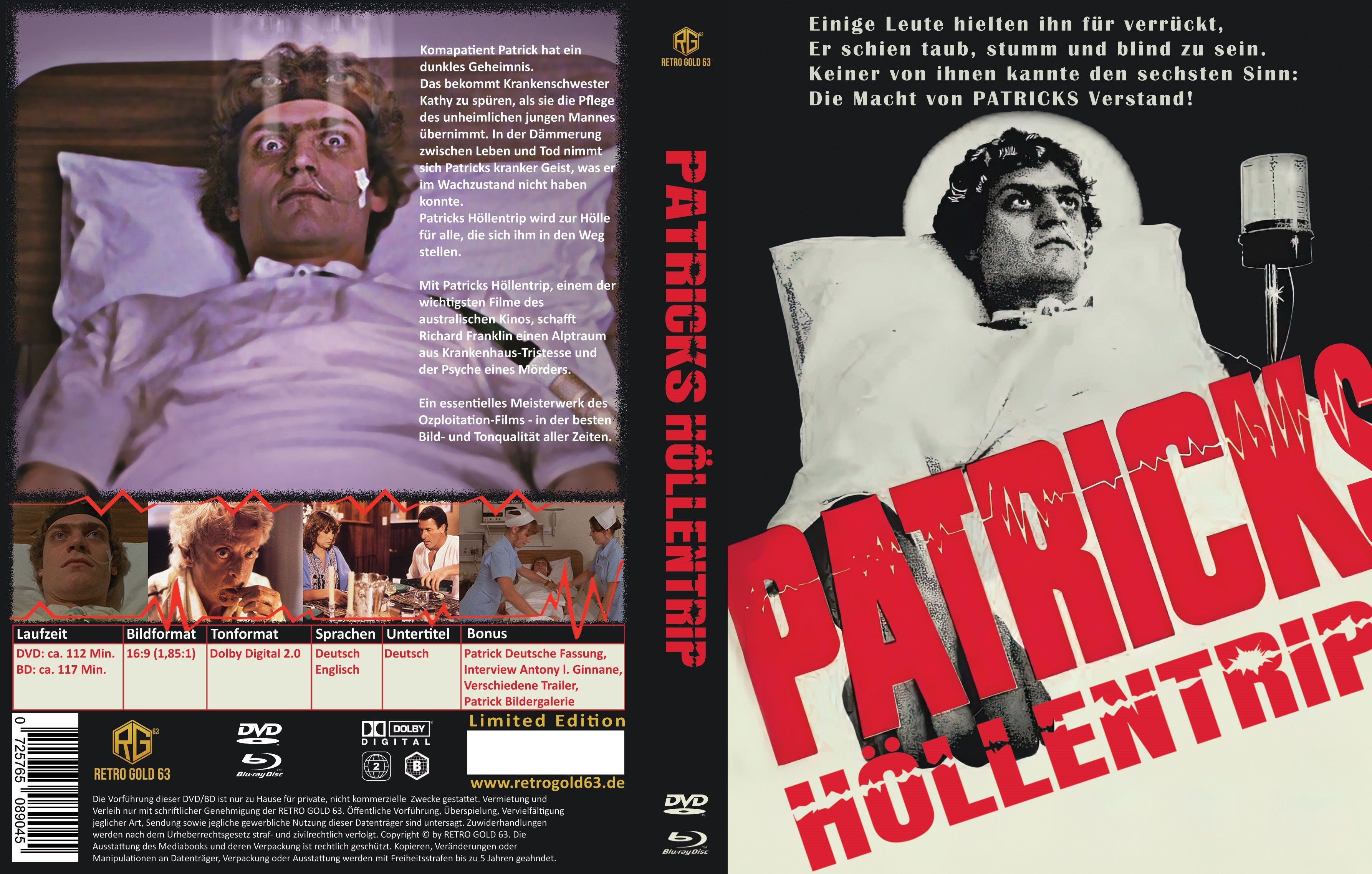 Patricks Höllentrip (1978) Mediabook Wattiert