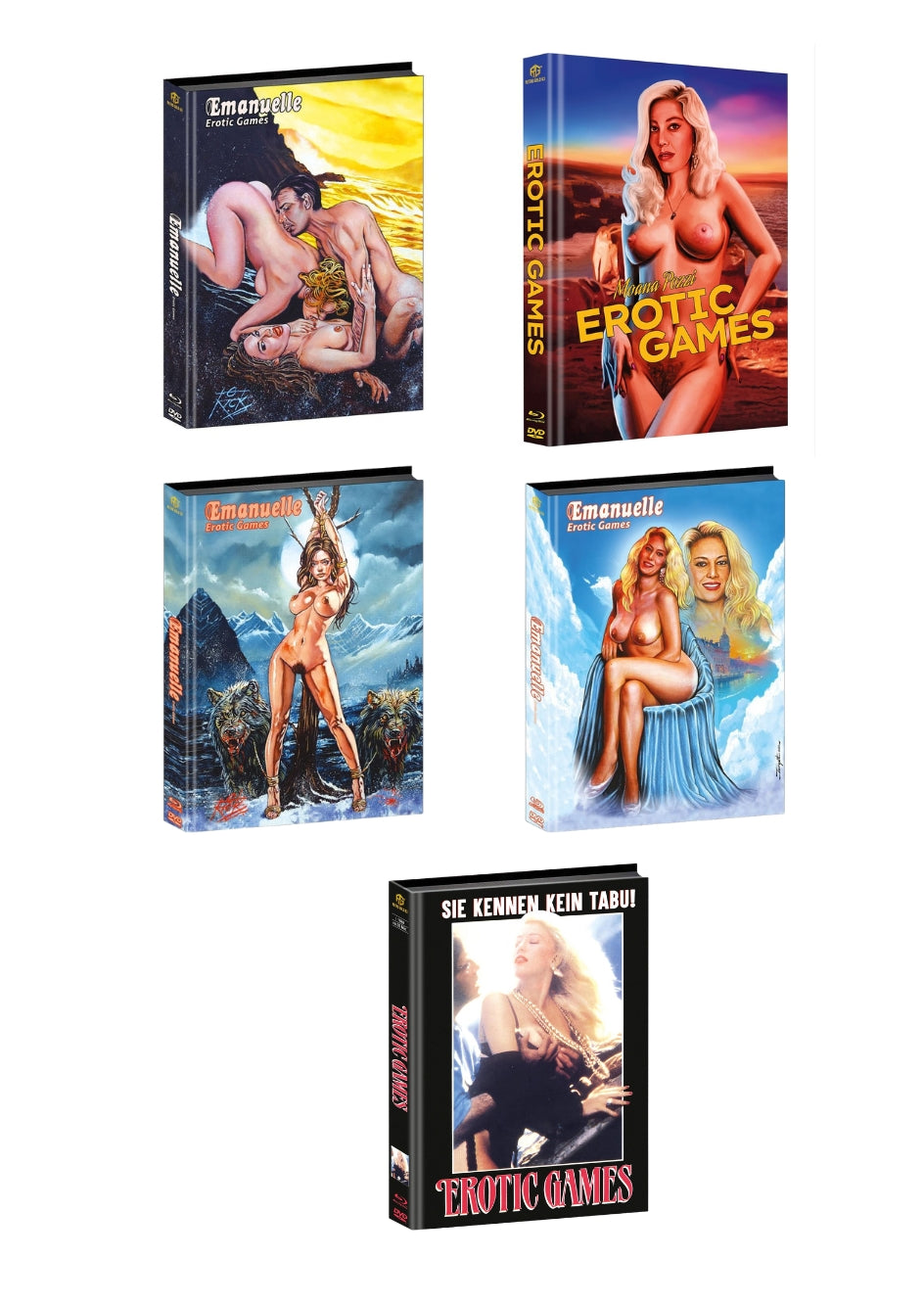 EROTIC GAMES aka PROVOCAZIONE aka EMANUELLE - EROTIC GAMES Mediabook Cover A,B,C,D,E
