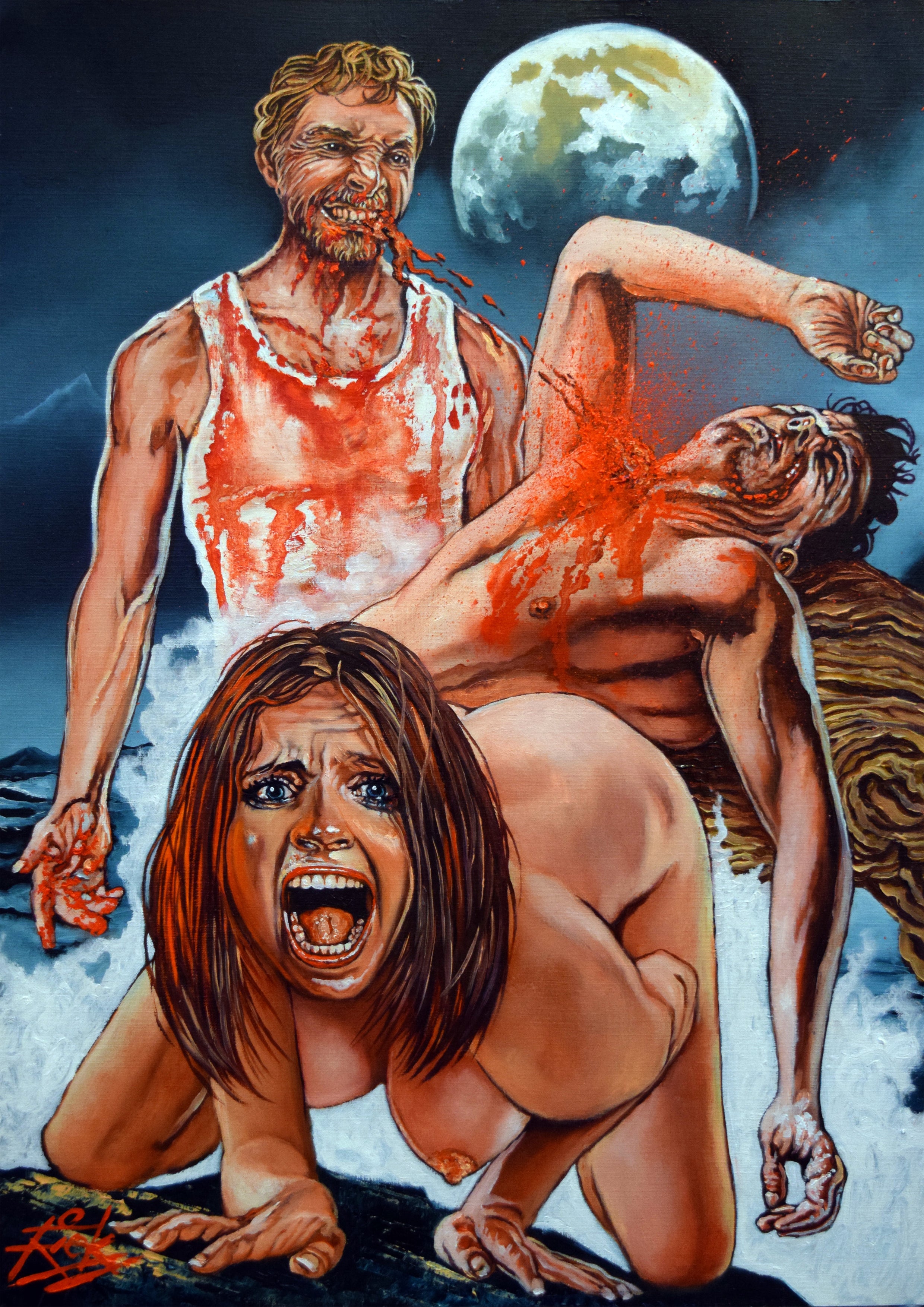 Antropophagus Legacy Original Gemälde Rick Melton