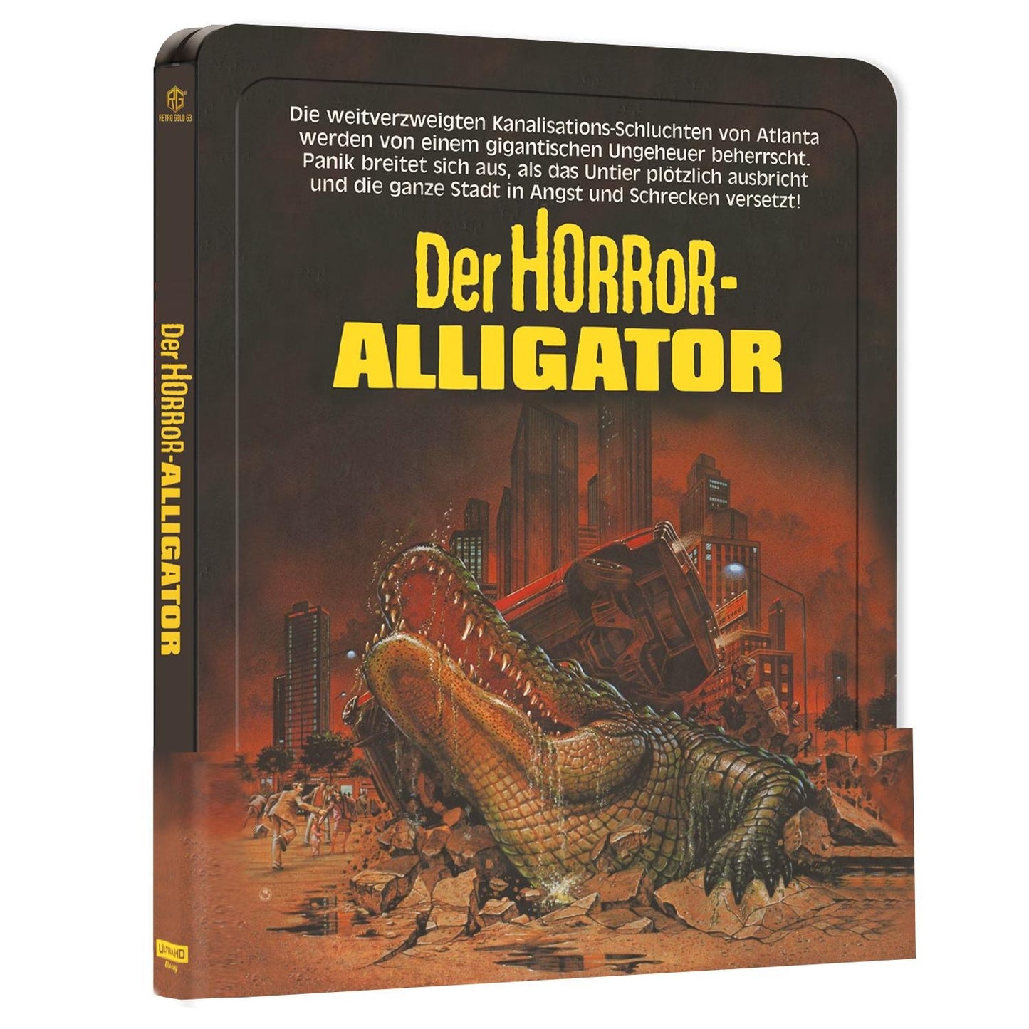Der Horror Alligator 4K UHD Steel Book mit Prägung Variante A mit Quarterslip
