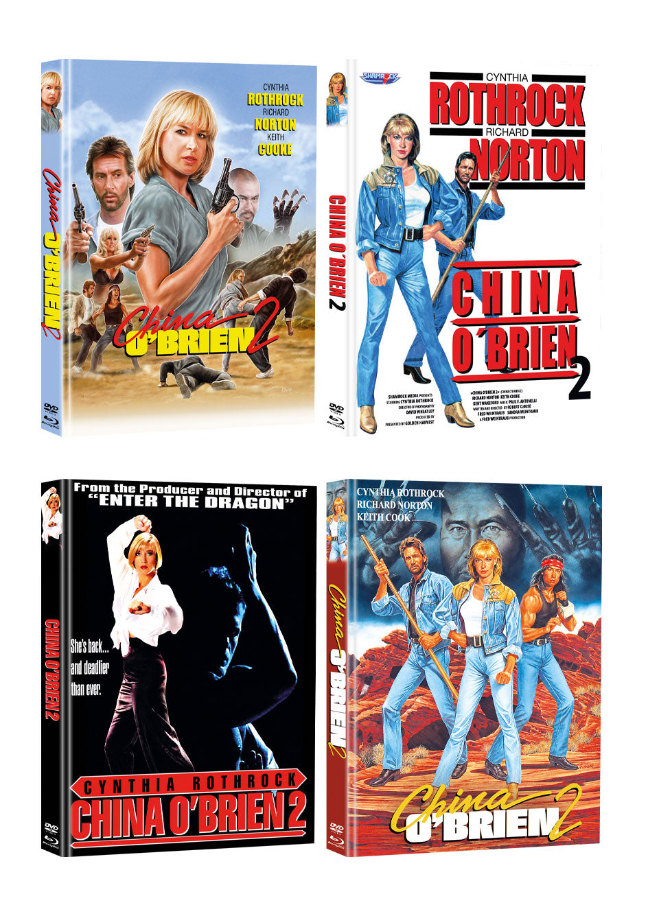 China O’Brien 2 4er Set Mediabook Cover A,B,C,D