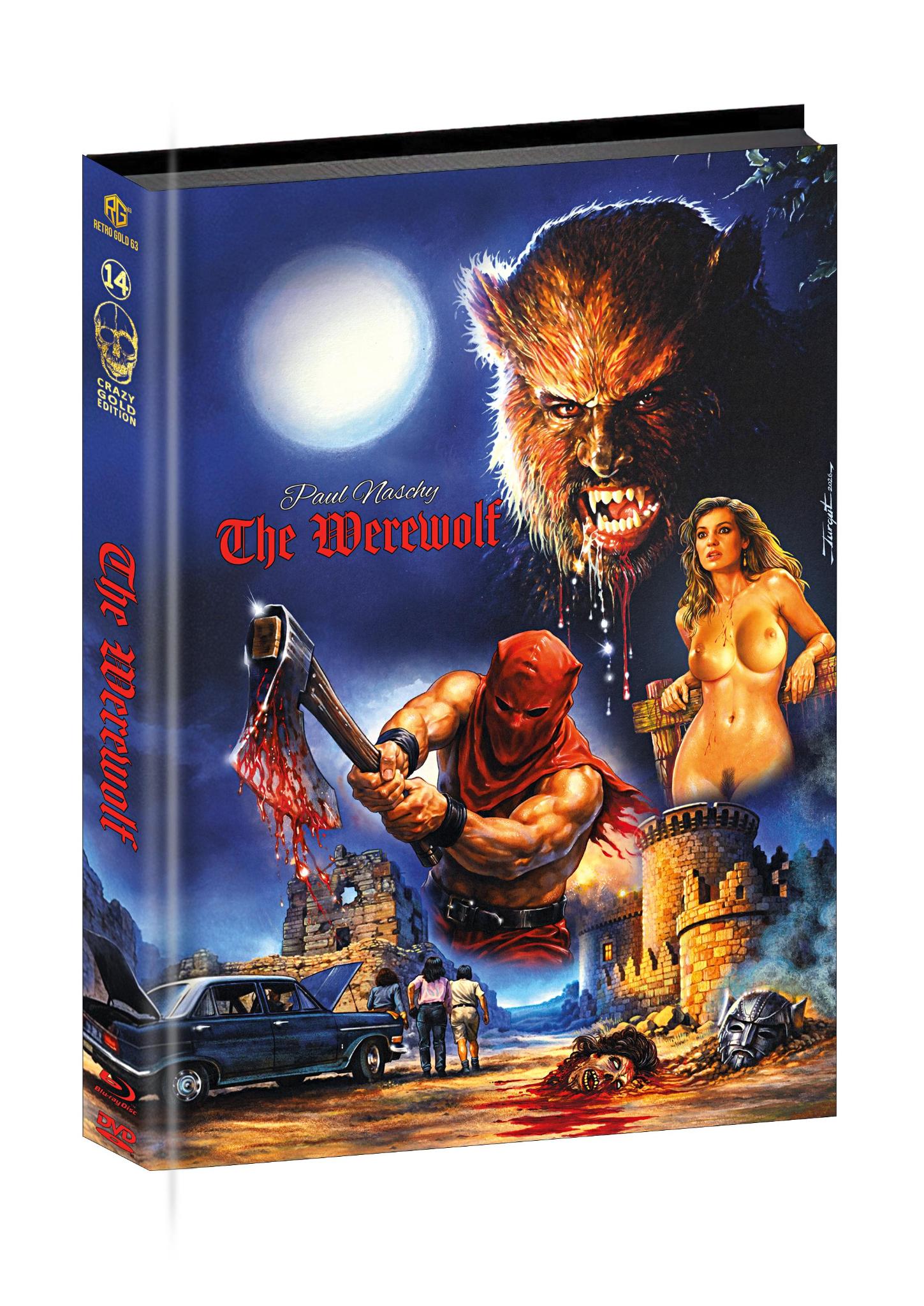 The Werewolf Mediabook Wattiert Cover (C)razy Gold Edition