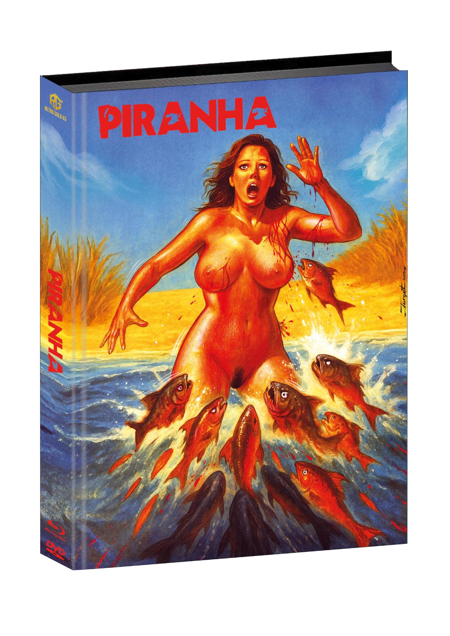 Piranha (1995) Mediabook Wattiert Cover E