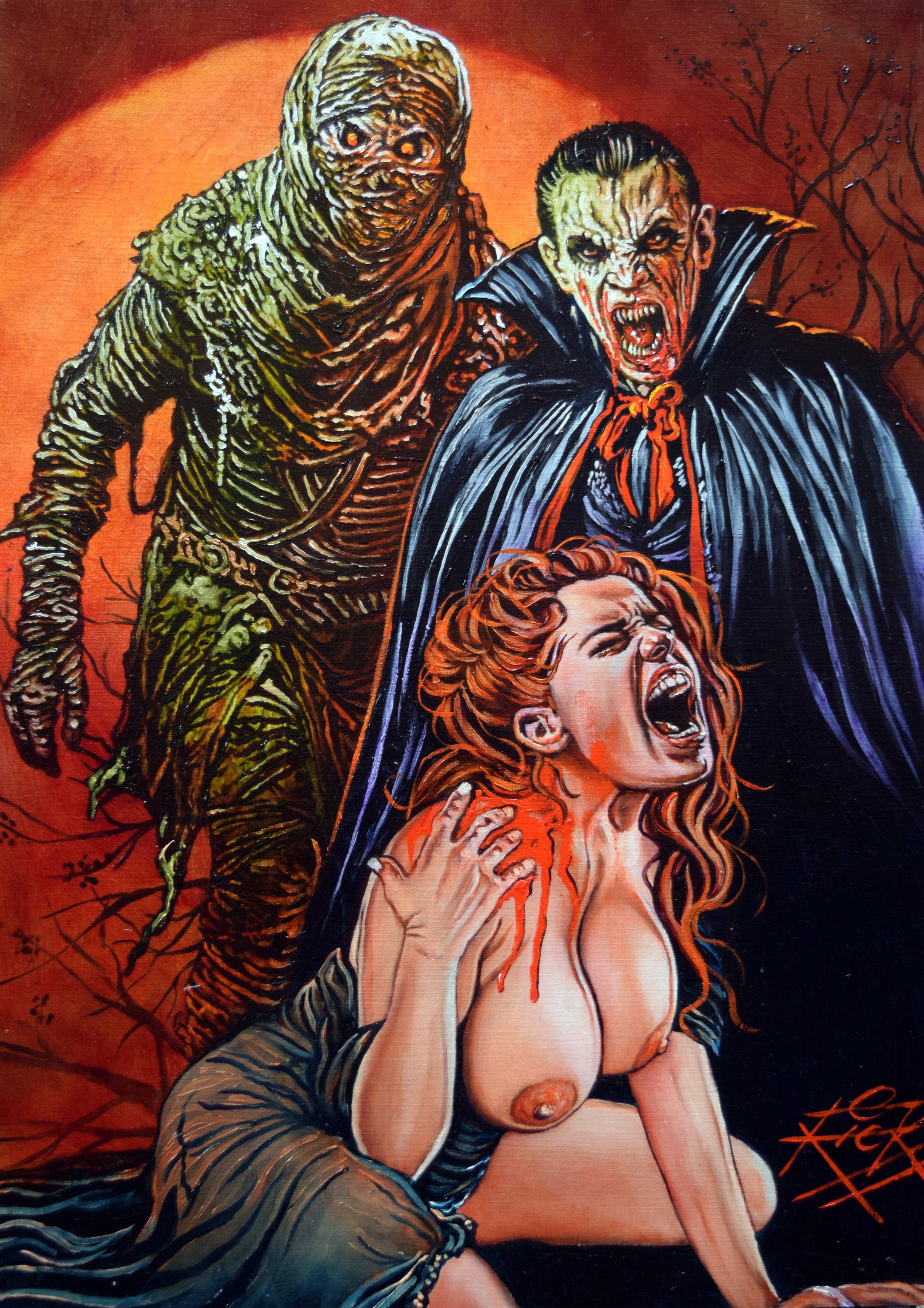 Fade to Black Original Gemälde Rick Melton