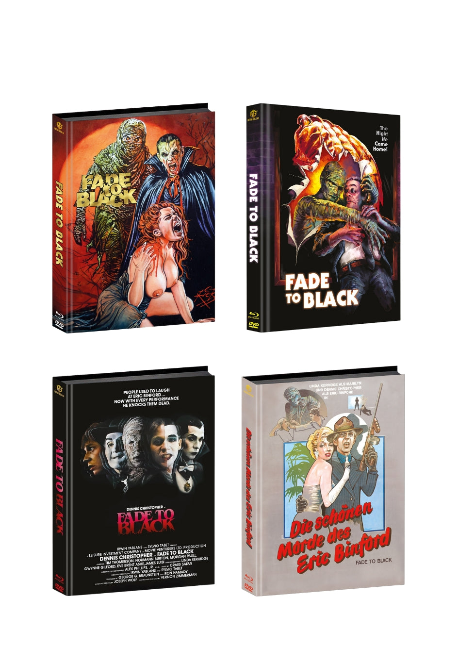 'Fade to Black' aka 'Die Schönen Morde des Eric Binford' (1980) Mediabook Cover A,B,C,D