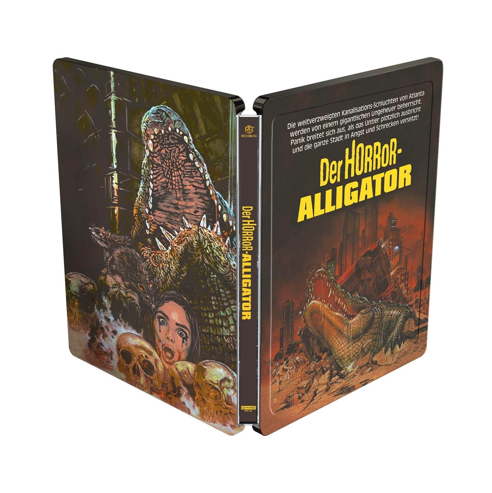 Der Horror Alligator 4K UHD Steel Book mit Prägung Variante C mit Schuber