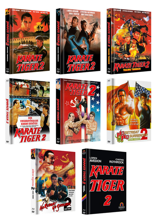 Karate Tiger 2 - Raging Thunder Mediabook - Alle 8 Cover