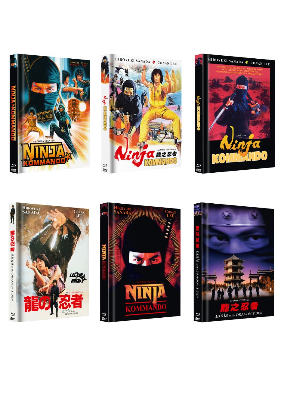 Ninja Command Mediabook Unpadded Set Cover A,B,C,D,E,F