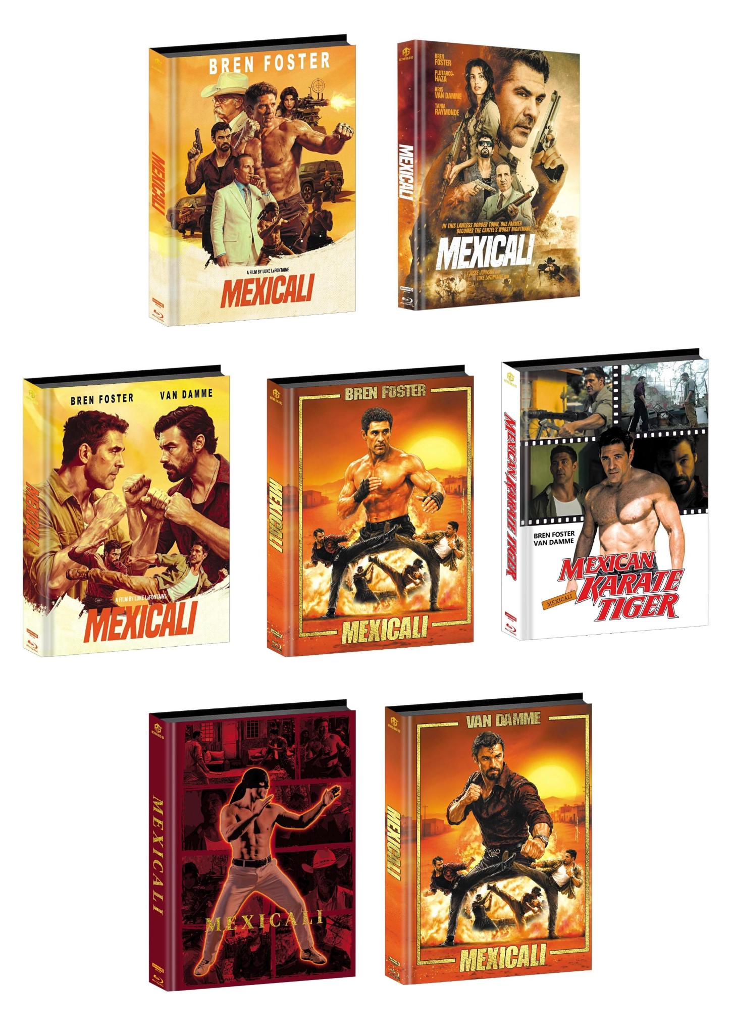 Mexicali 7er Full Set 4K UHD + Blu ray Mediabook Cover A,B,C,D,E,F,G
