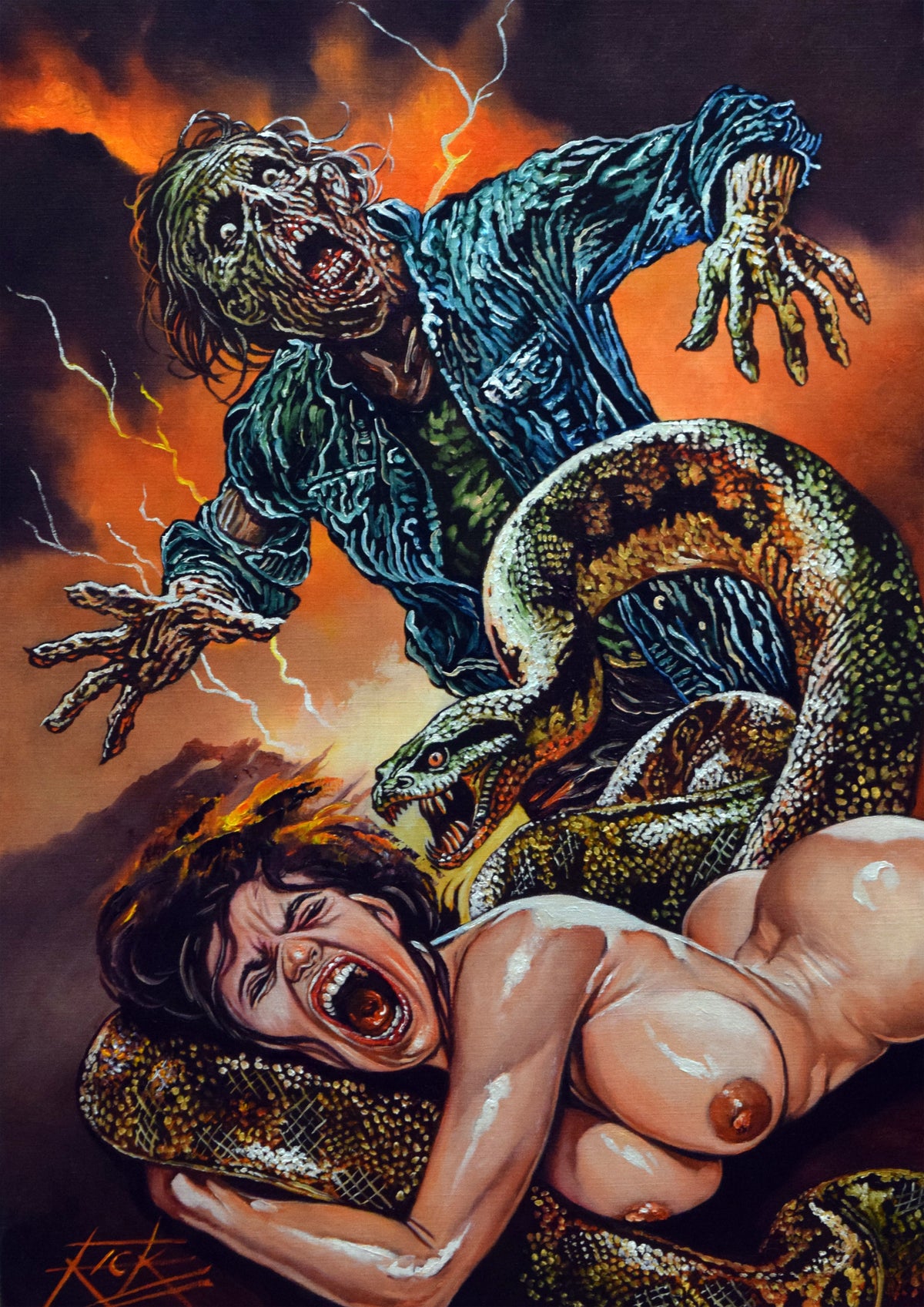Terror Circus Original Gemälde Rick Melton