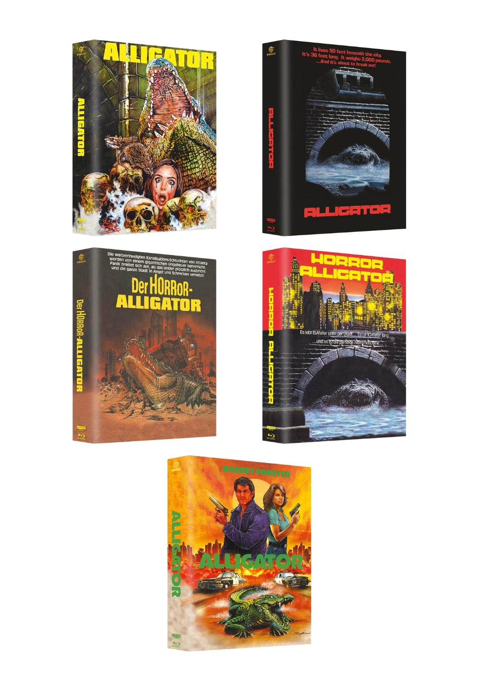 The Horror Alligator Mega Mediabook UHD + Blu ray Cover A,B,C,D,E