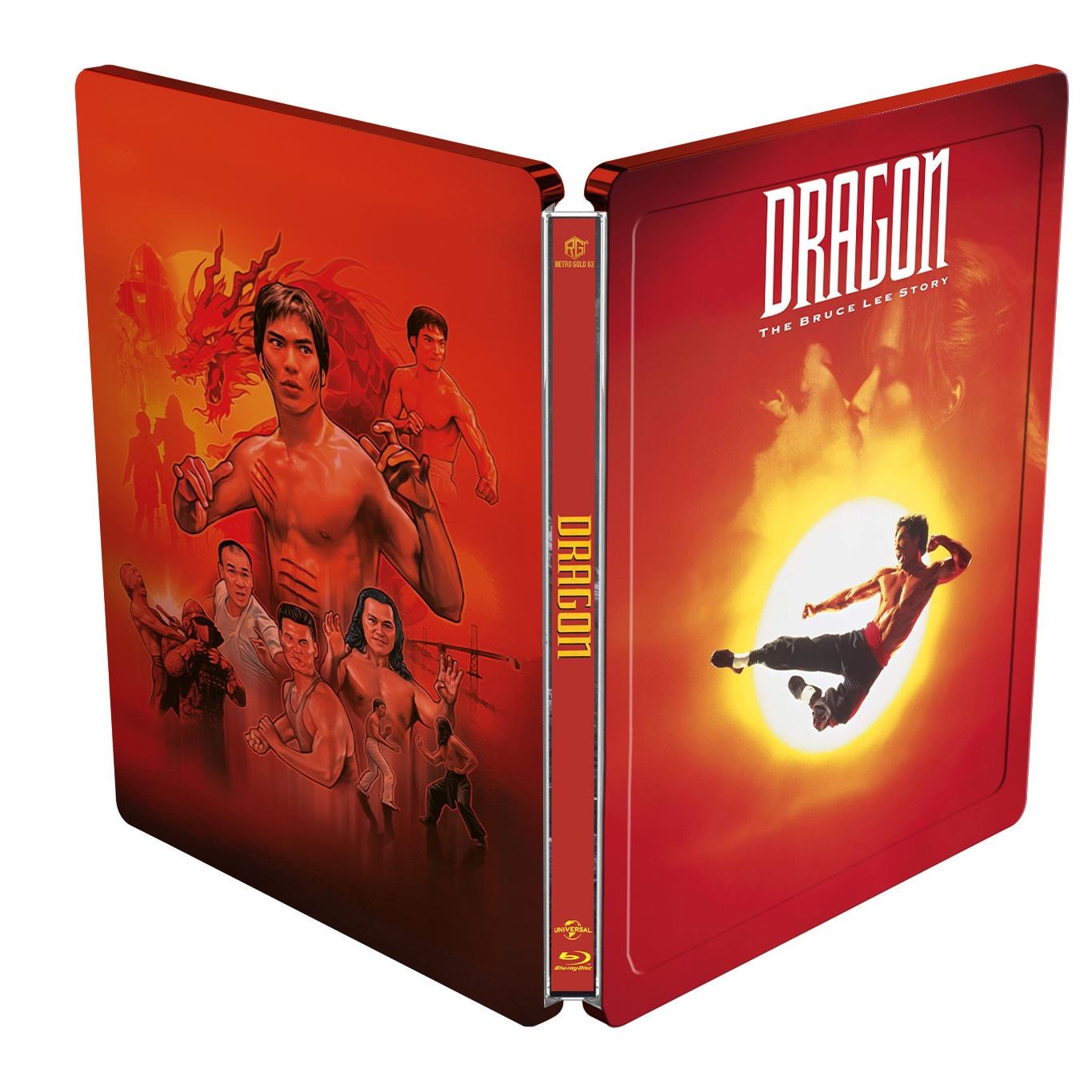 Dragon Die Bruce Lee Story Steel Book mit Prägung Variante A mit Quarterslip