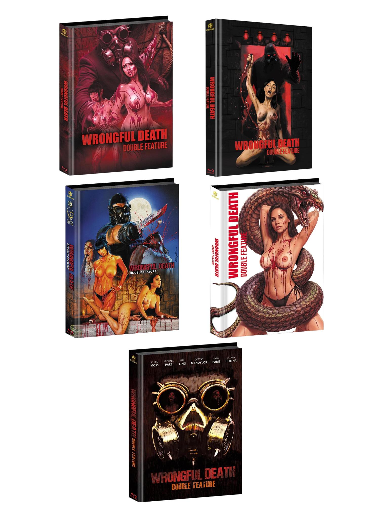 Wrongful Death Double Feature Mediabook Wattiert Cover A,B,C,D,E