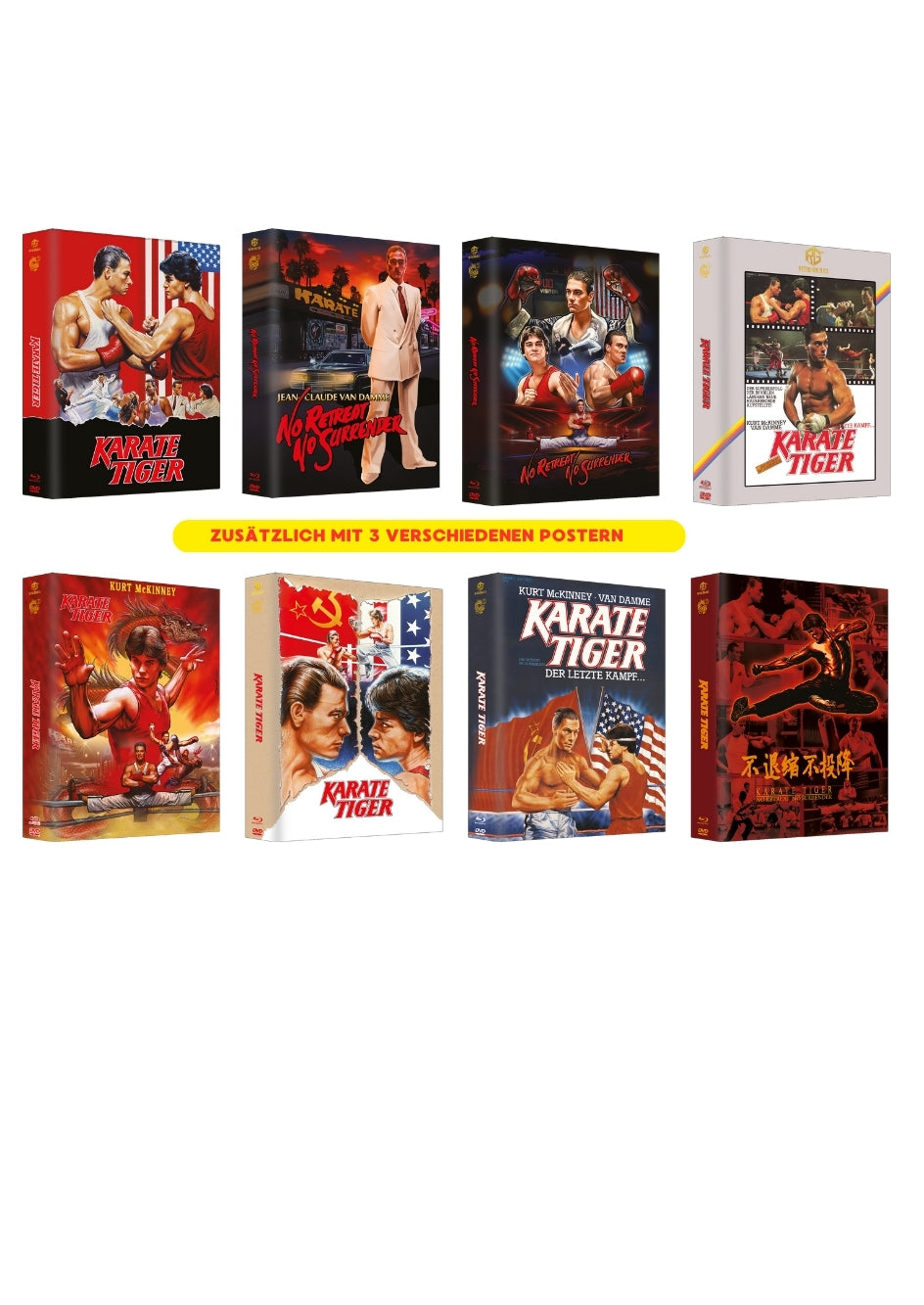 Karate Tiger Year of the Dragon 4 Disc Edition Mega Mediabook Cover A,B,C,D,E,H,F,G