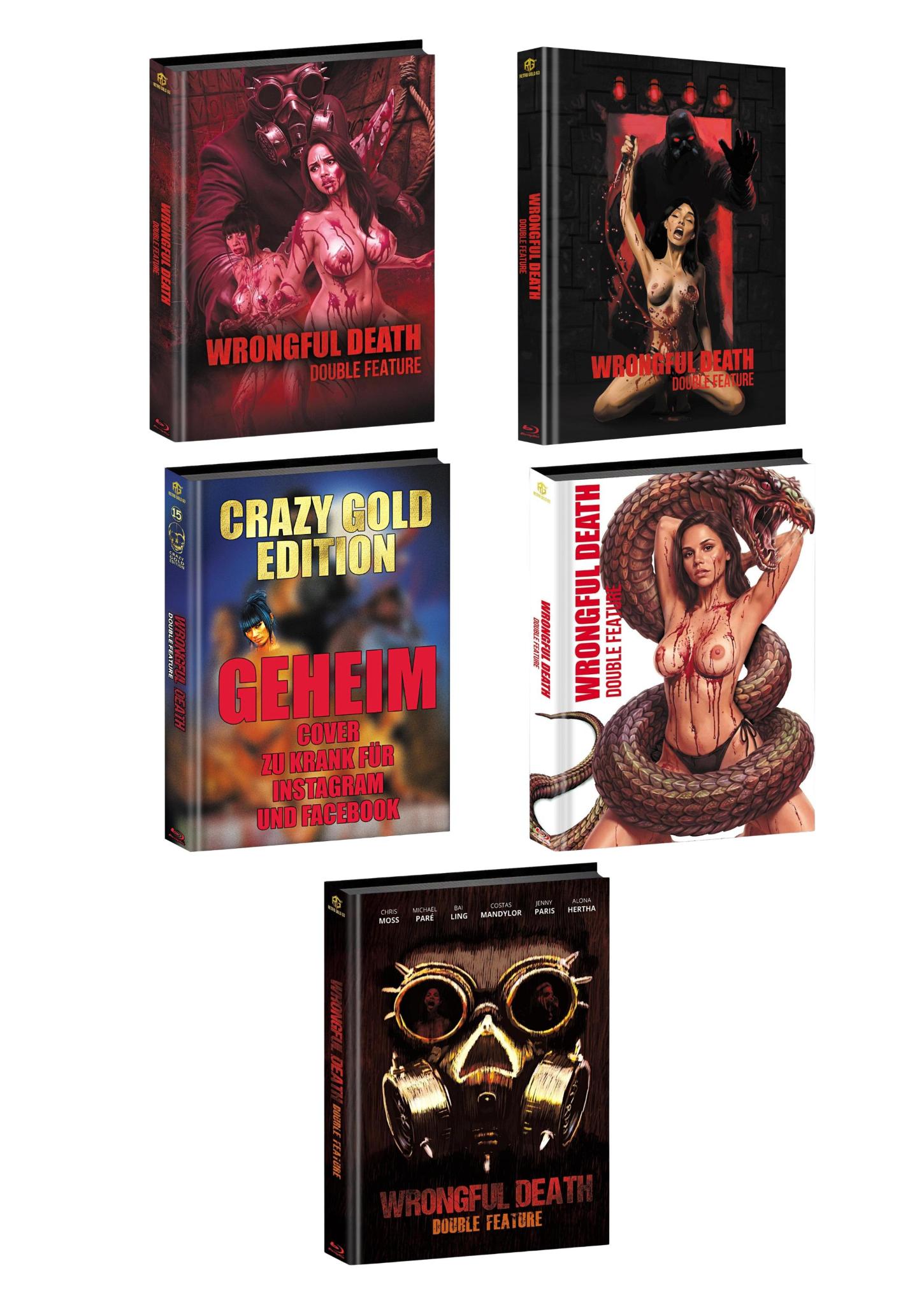 Wrongful Death Double Feature Mediabook Wattiert Cover A,B,C,D,E