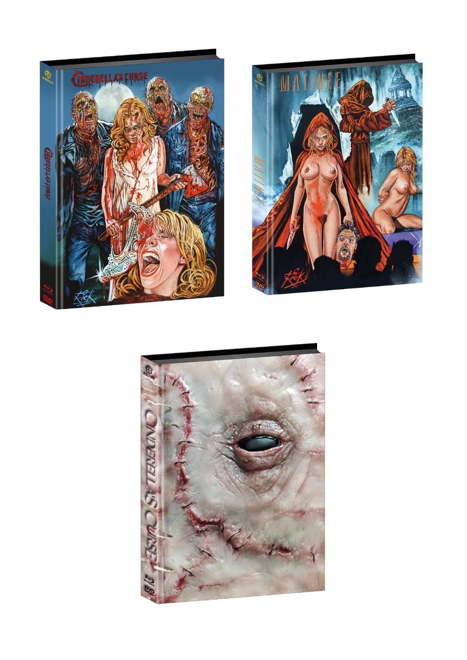 Rick Melton Cinderella's Curse Buch Cover 3er Pack Mediabook Wattiert