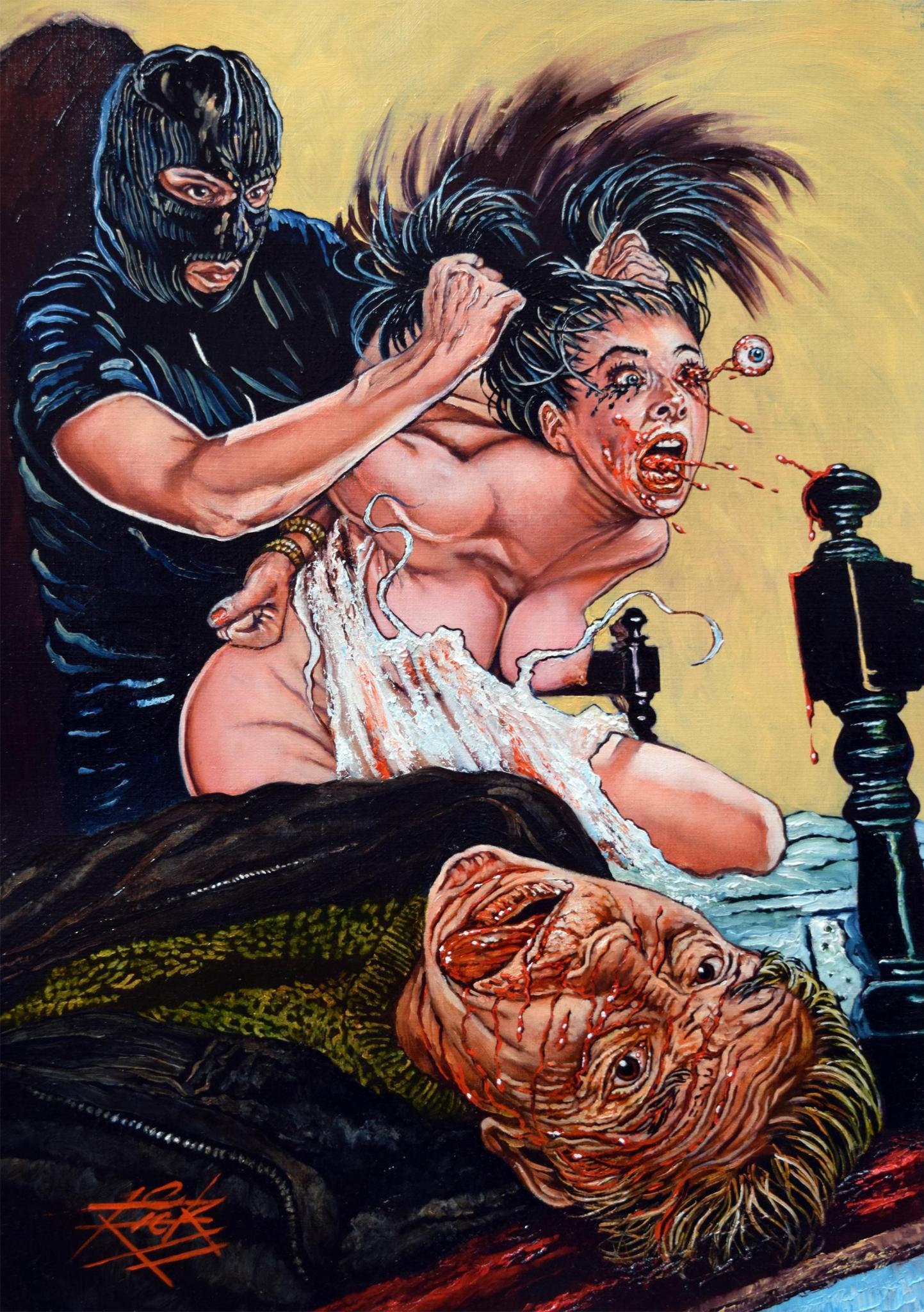 Sweet House of Horrors Original Gemälde Rick Melton