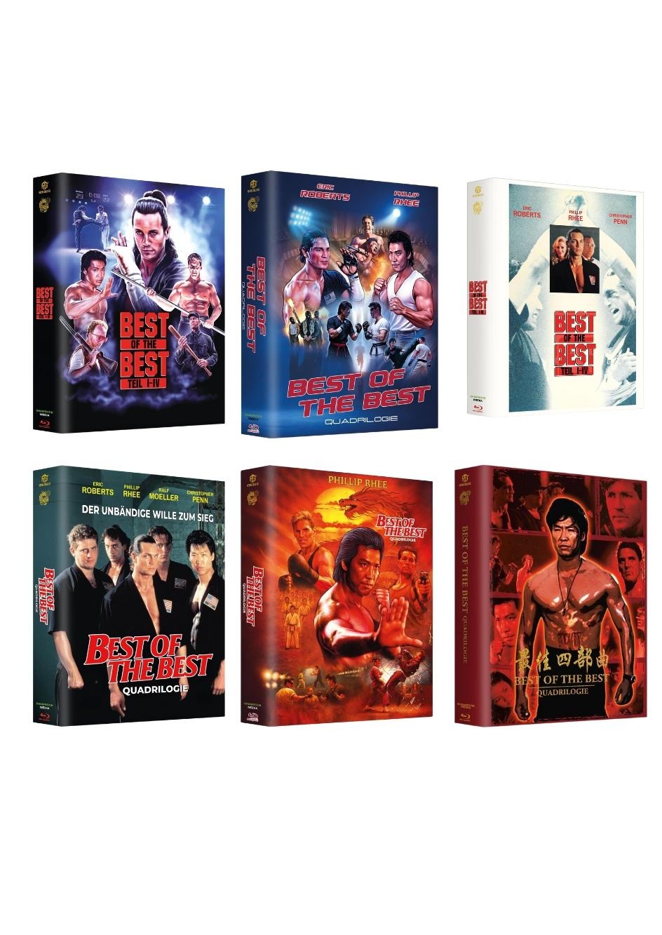 Best of the Best Quadrilogie Year of the Dragon Edition Mega Mediabook Cover A,B,C,D,E,F