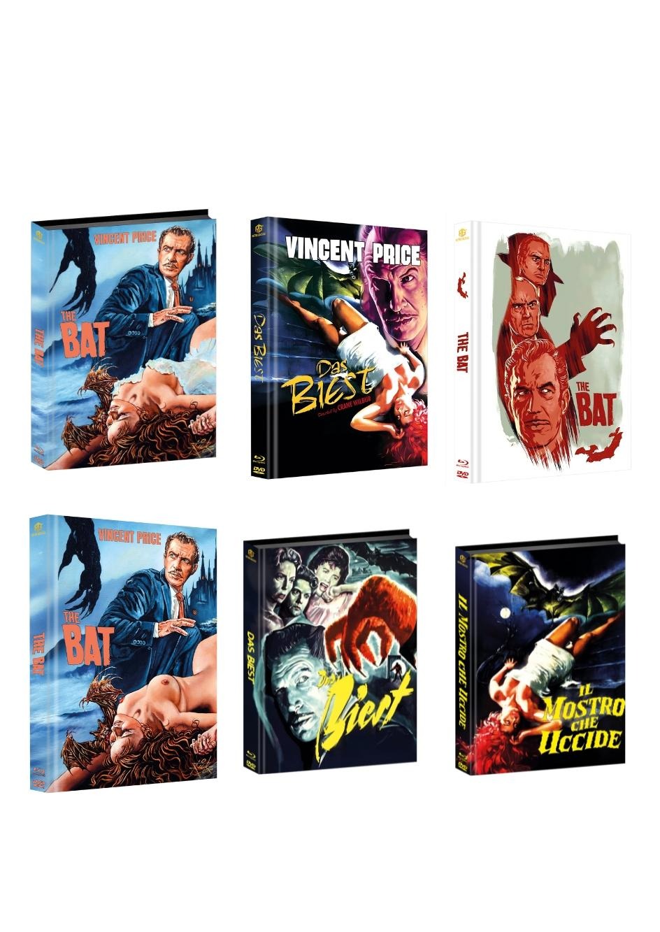 VINCENT PRICE in THE BAT aka DAS BIEST Mediabook Cover A,B,C,D,E,F