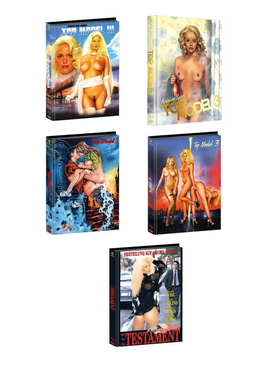 TOP MODEL 3 aka DAS TESTAMENT DER BEGIERDE Mediabook Cover A,B,C,D,E