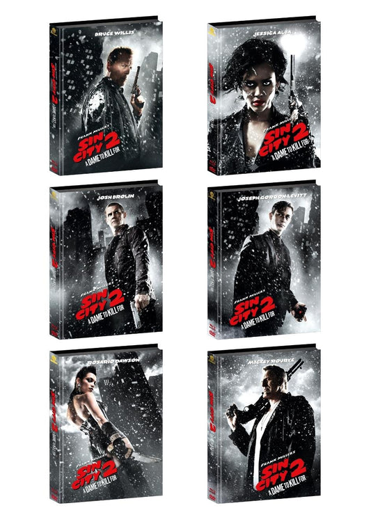Sin City 2 Set of 6 Mediabook Padded Covers A,B,C,D,E,F