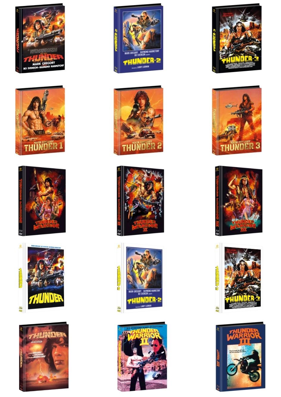 Thunder Trilogie Full Set Mediabook ( Alle 15 Mediabooks)