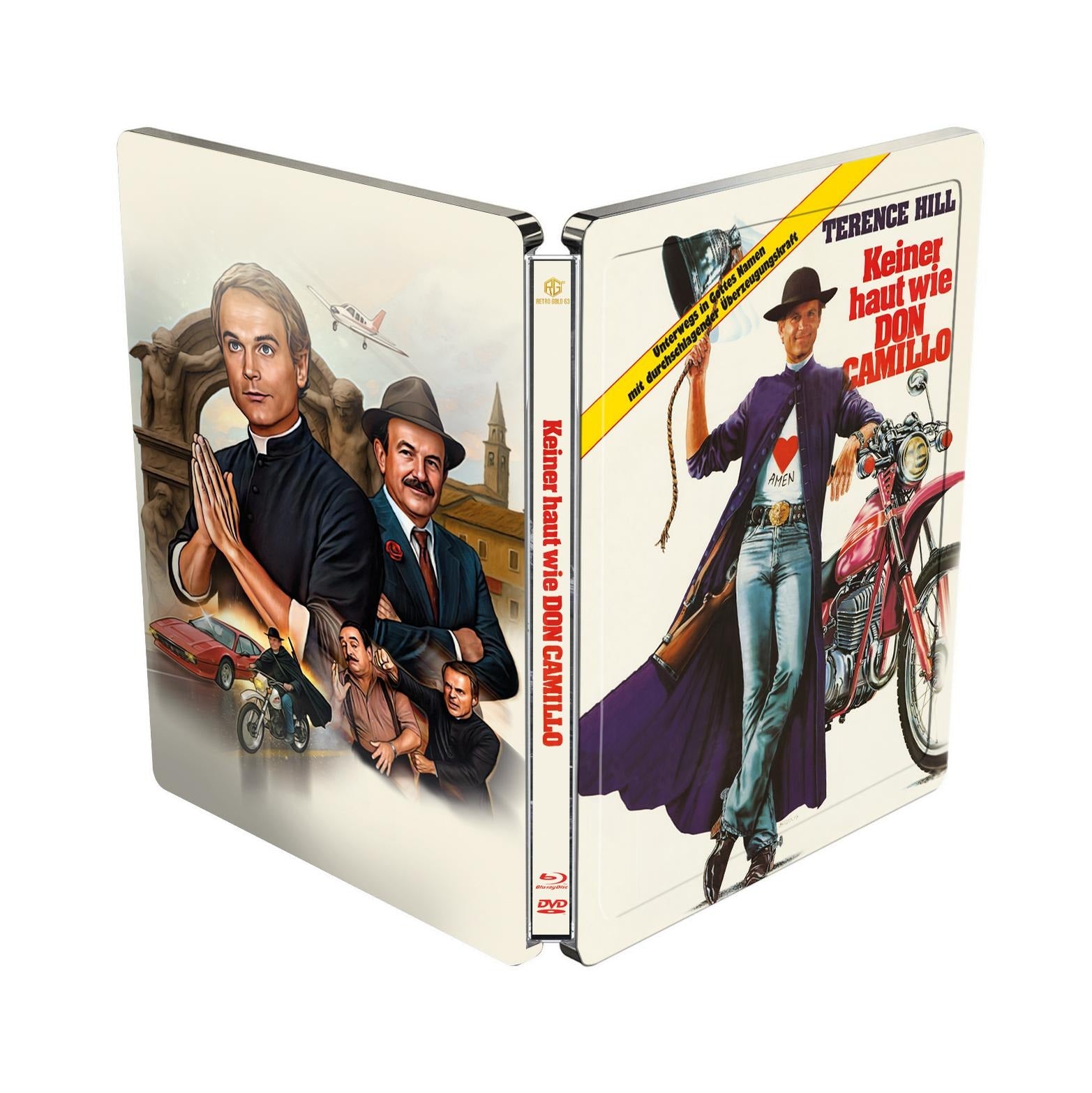 Keiner haut wie Don Camillo  Steel Premium Book mit Prägung Variante A mit Quarterslip