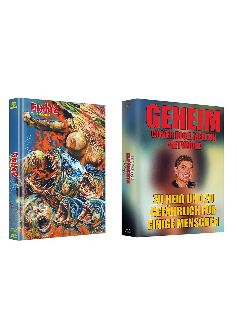 Rick Melton 2er Elf Tage Elf Nächte Piranha Mediabook Set