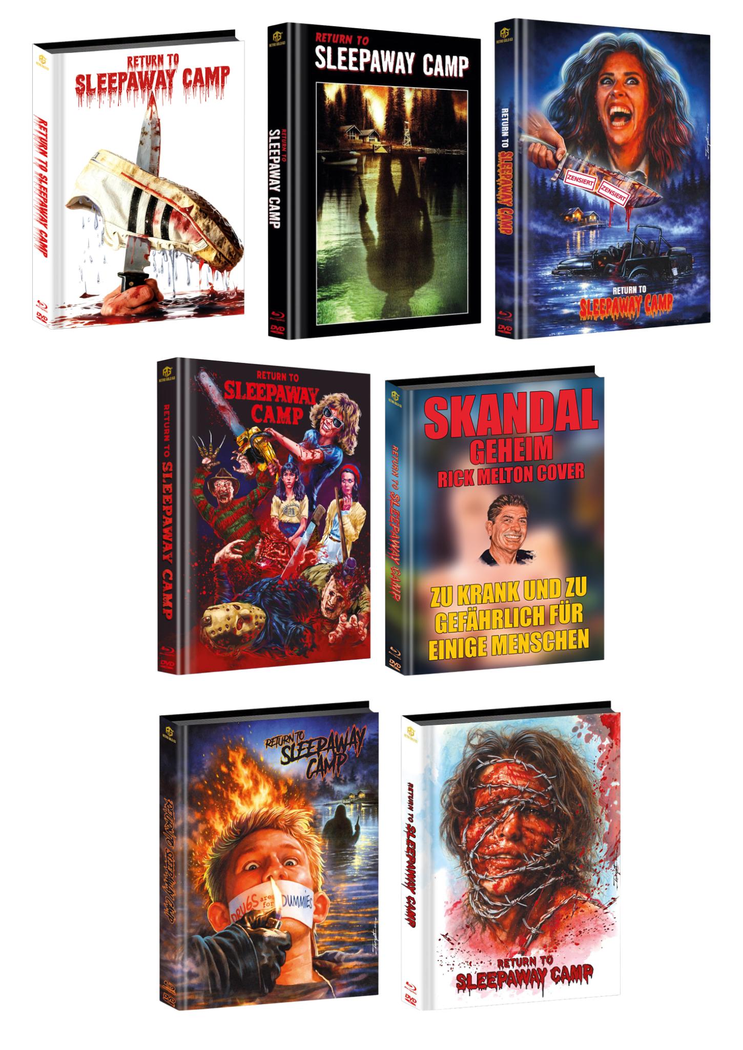 Return to Sleepaway Camp 7er Full Set Mediabook Wattiert Cover A,B,C,D,E,F,G
