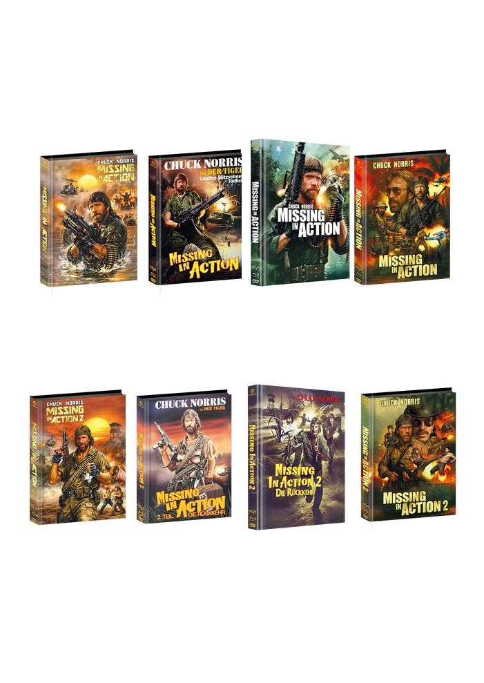 Missing in Action 1 und 2 Mediabook 8er Full Set