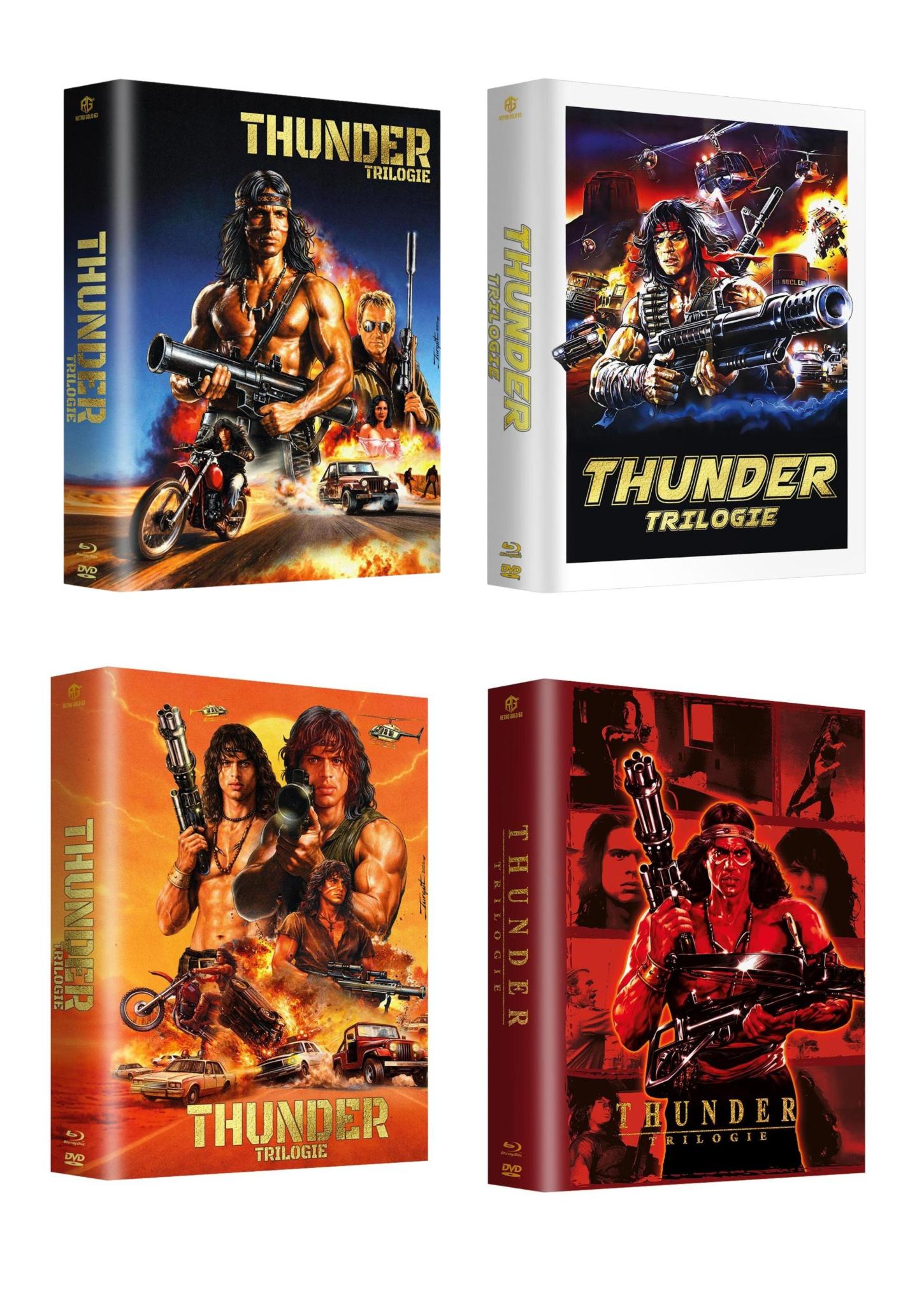 THUNDER Trilogie Full Set Mega Mediabook Cover A,B,C,D