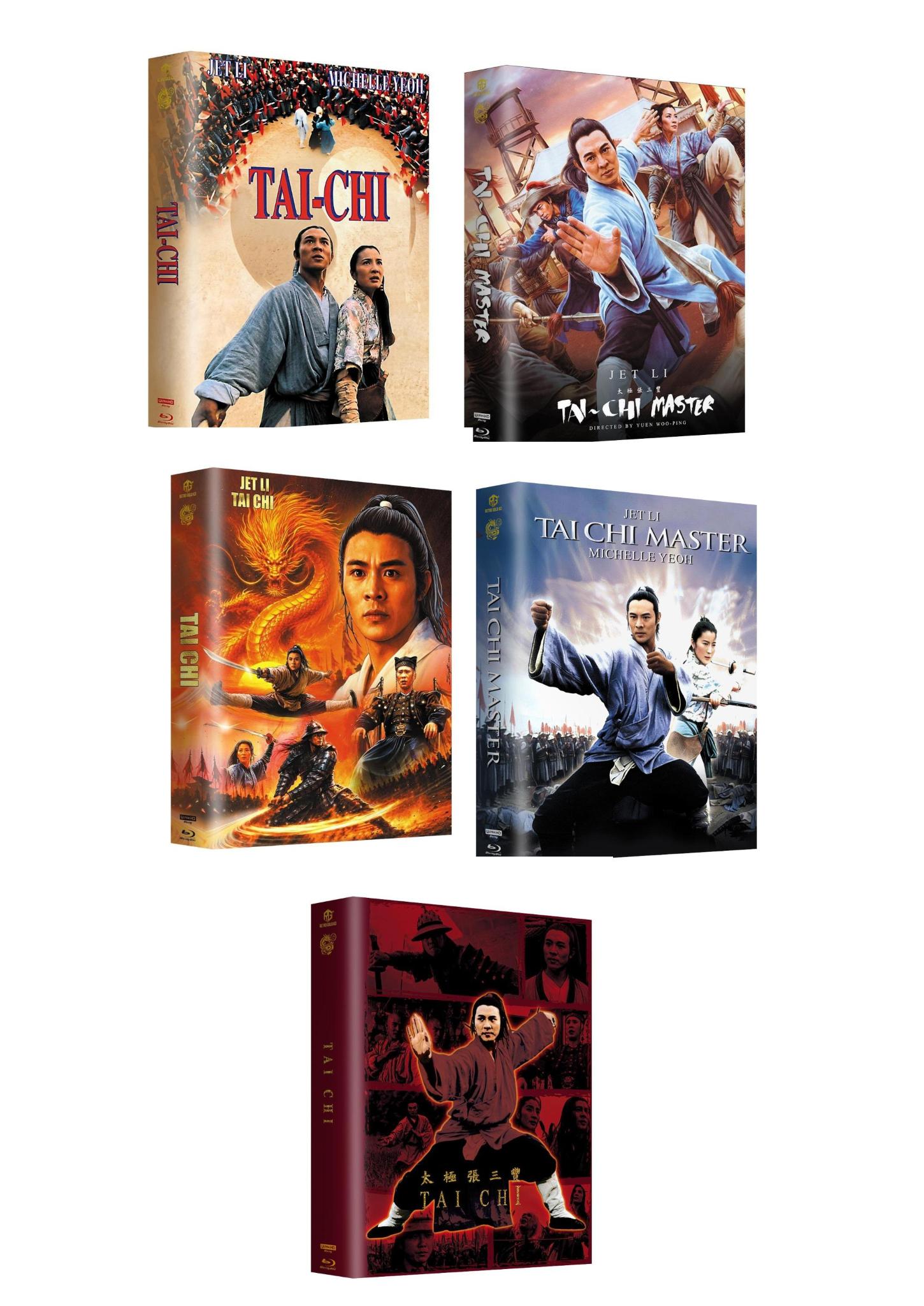 Tai Chi Year of the Dragon Edition Mega Mediabook 4K UHD + Blu ray Cover A,B,C,D,E