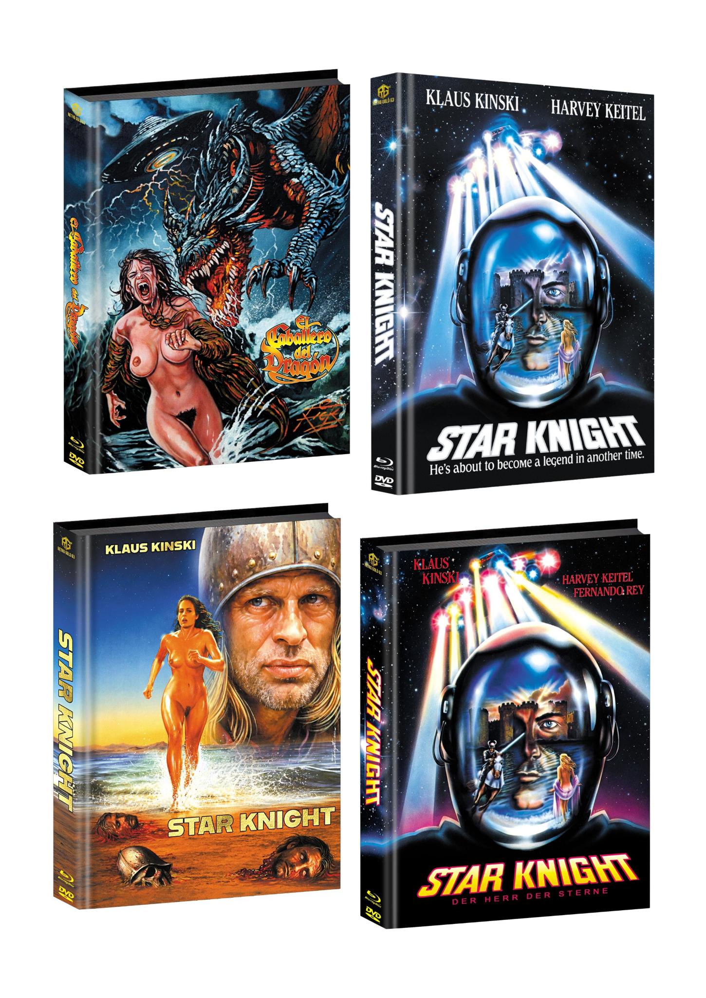 4er Full Set STAR KNIGHT aka KNIGHT OF THE DRAGON  Mediabook Cover A,B,C,D