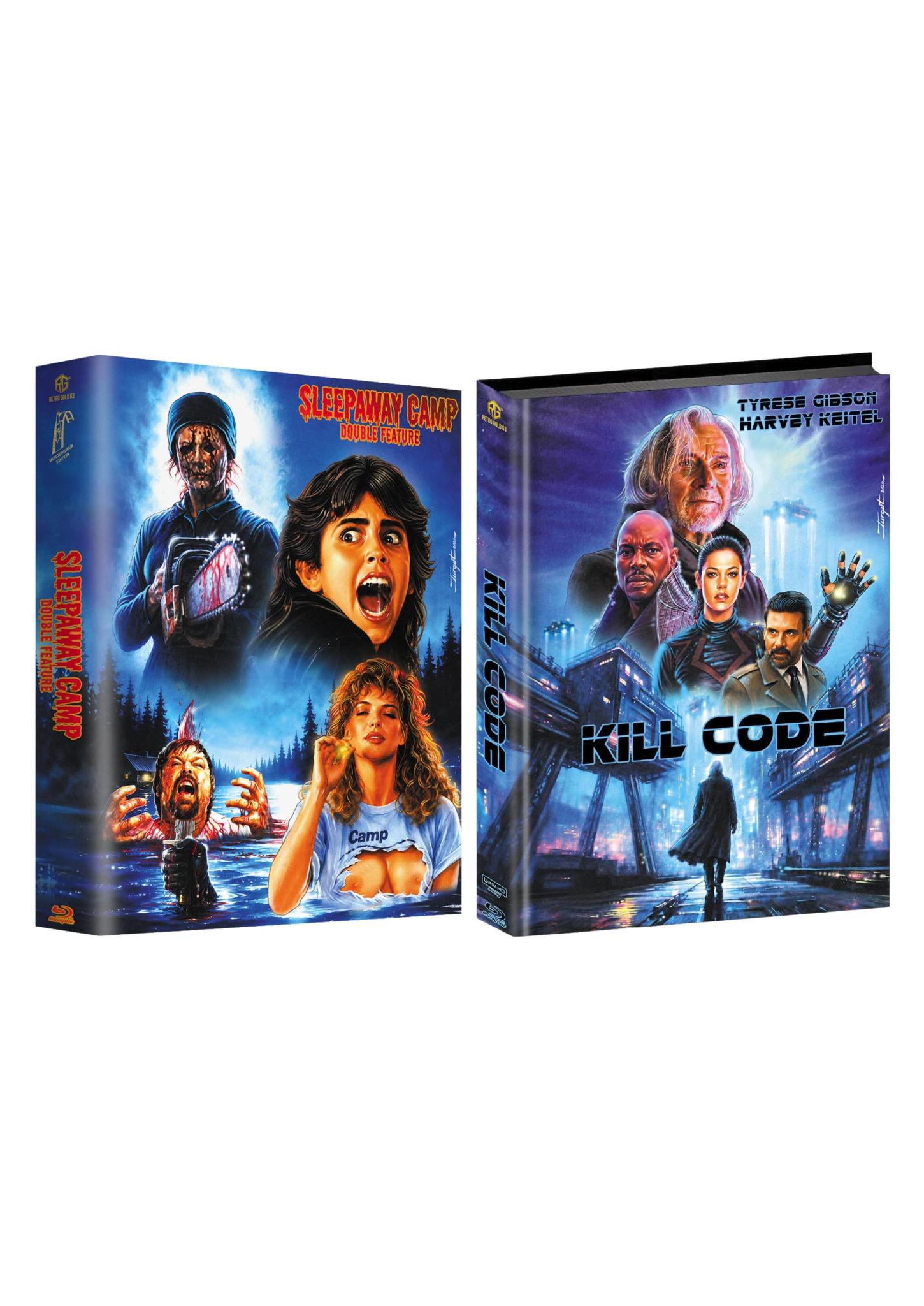 Turgut Ozalp 2er Set Sleepaway Camp Double Featute und KILL CODE aka HARD MATTER 4K UHD + Blu ray Mediabook