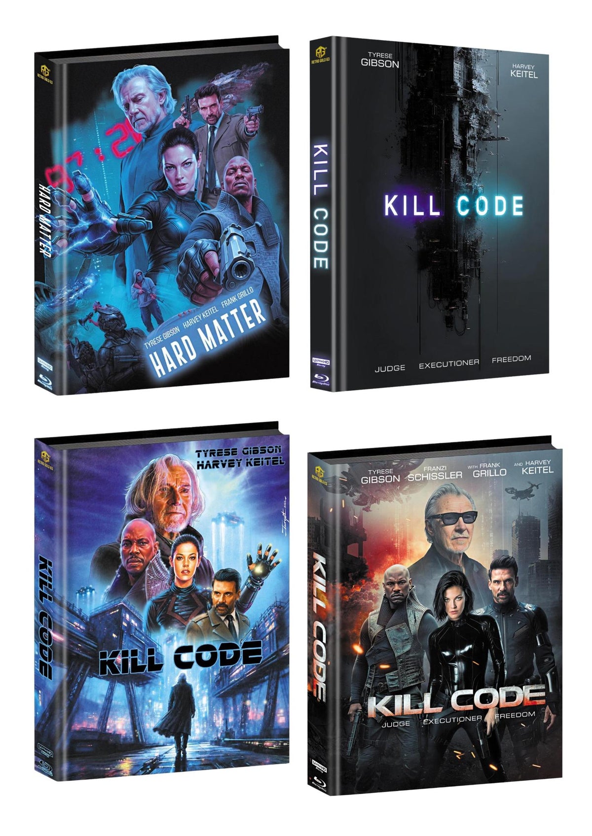 KILL CODE aka HARD MATTER 4K UHD + Blu ray Mediabook Wattiert Cover A,B,C,D