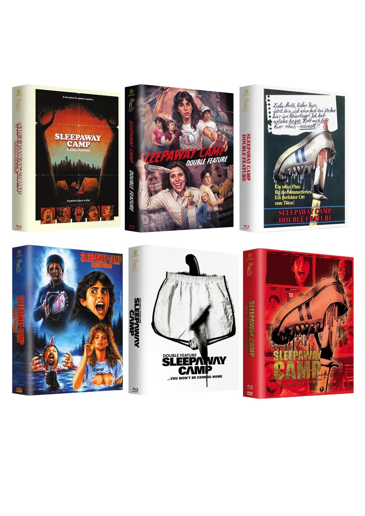 SLEEPAWAY CAMP Double Feature MURDERGRAM EDITION #4 Mega Mediabook Cover A,B,C,D,E,F