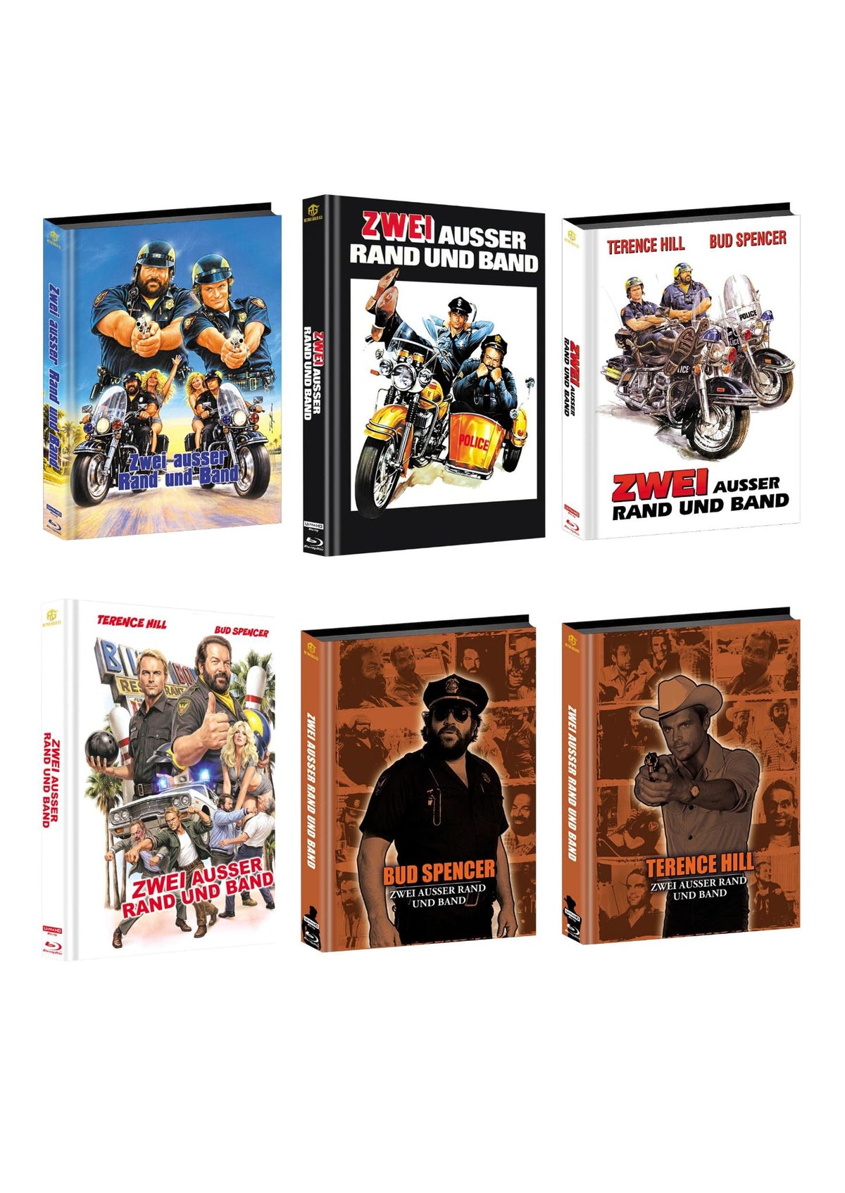 Zwei Ausser Rand und Band 6er Set 4K UHD + Blu ray  Mediabook Cover A,B,C,D,E,F